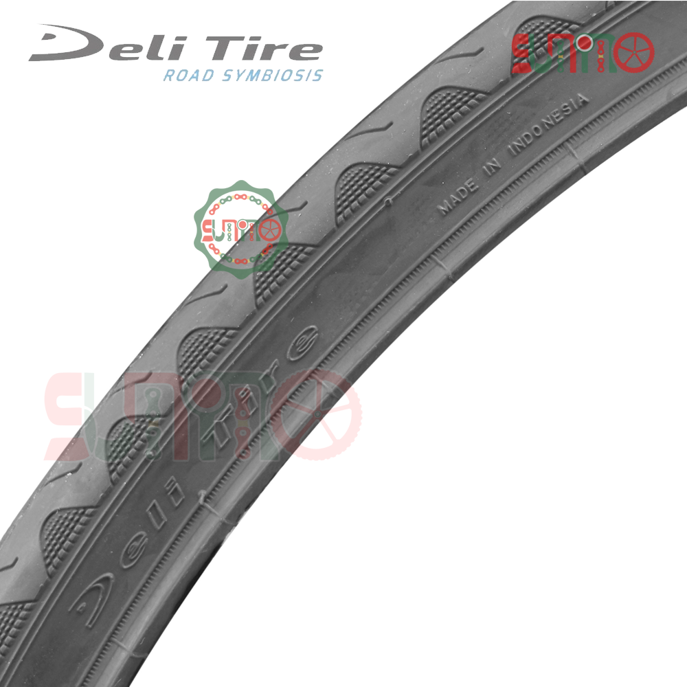 Vỏ tanh thép DELI S-601 đen gai sóng gắn xe đạp đua