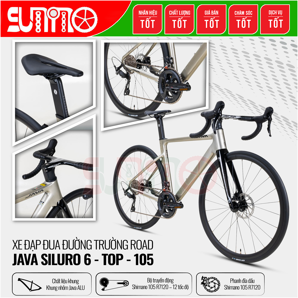 Xe đạp đua JAVA SILURO 6 TOP SHIMANO 105 R7120