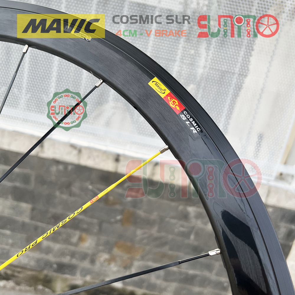 Vành bộ nhôm 4cm xe đạp road MAVIC Cosmic SLR hub QR áo carbon cối thả HG thắng vành