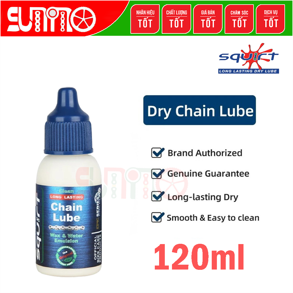 Dầu tra sên xe đạp SQUIRT Long Lasting dạng sáp chính hãng