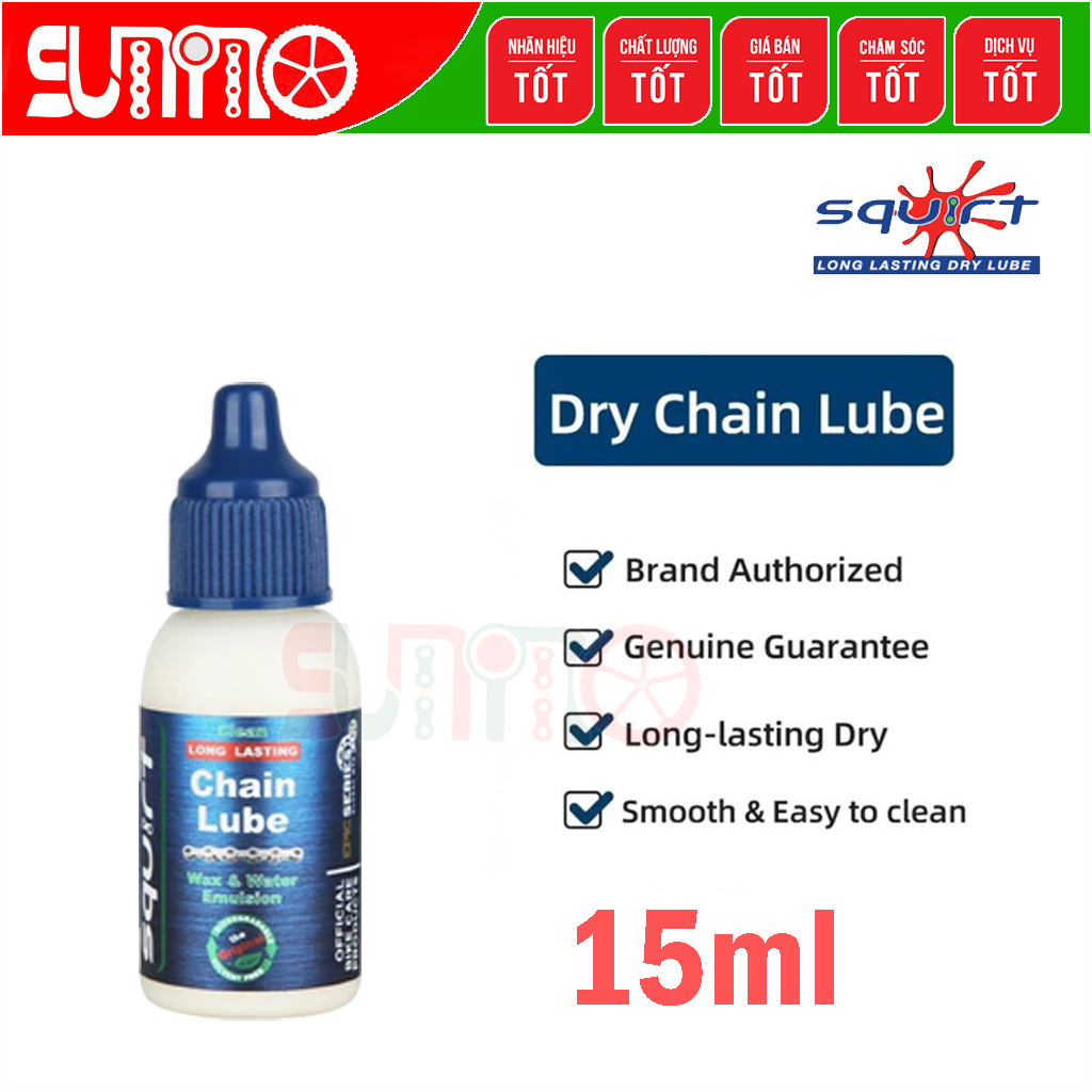 Dầu tra sên xe đạp SQUIRT Long Lasting dạng sáp chính hãng