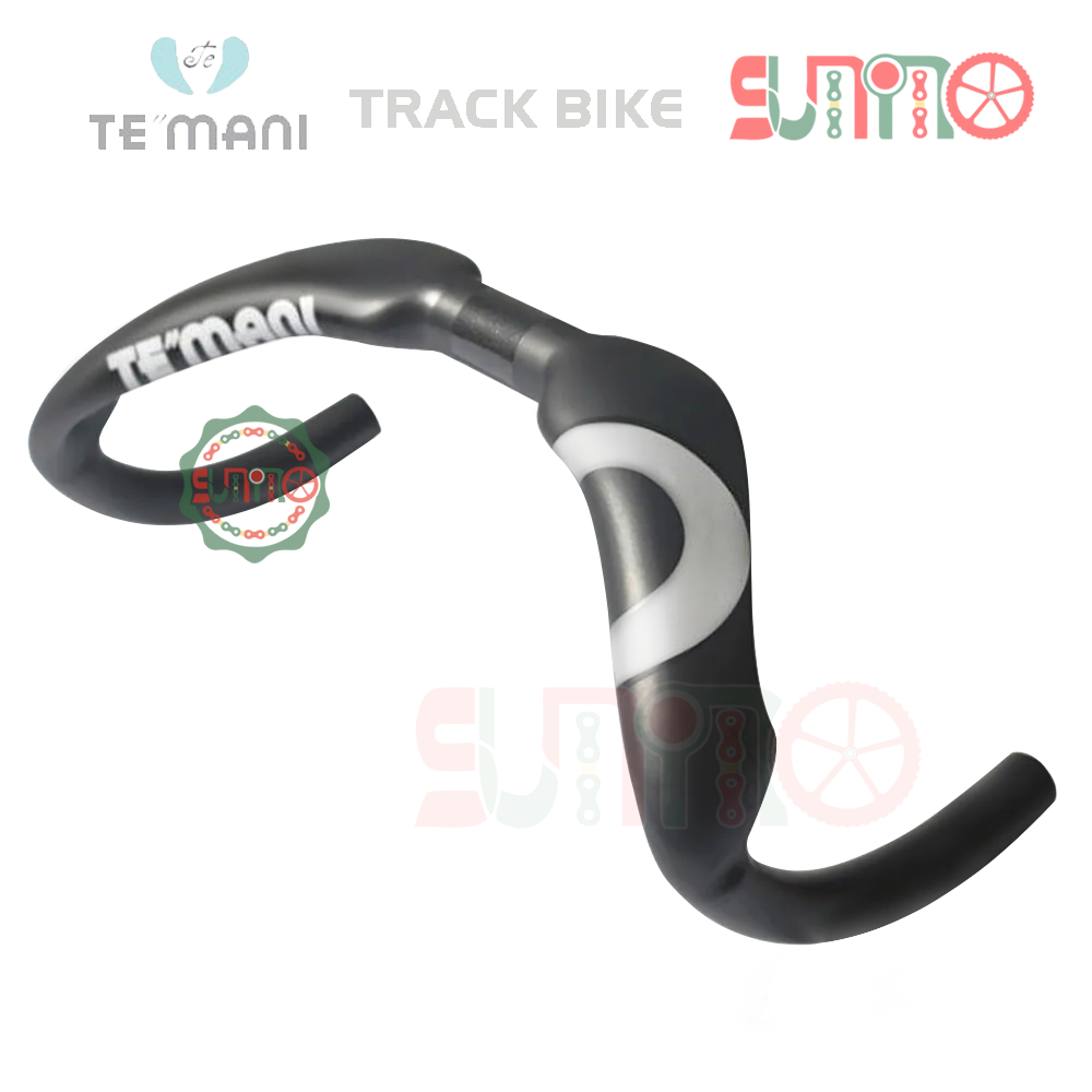 Ghi đông track carbon TEMANI 31.8mm cho xe đạp fixed gear