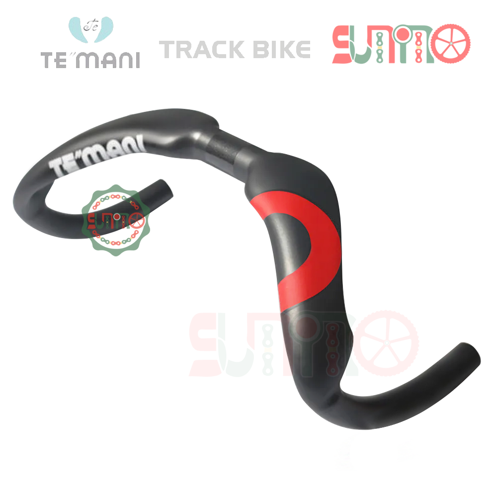 Ghi đông track carbon TEMANI 31.8mm cho xe đạp fixed gear