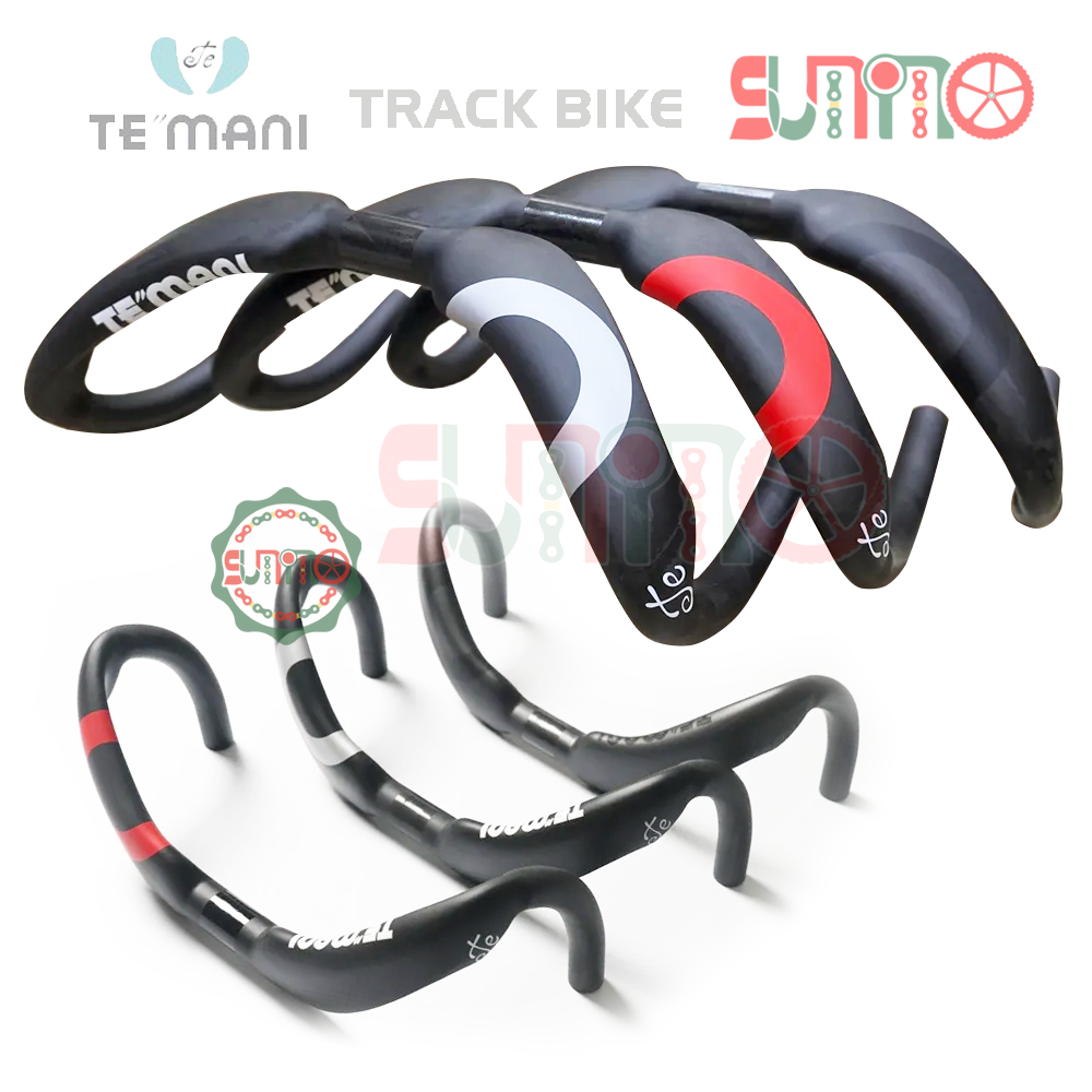 Ghi đông track carbon TEMANI 31.8mm cho xe đạp fixed gear