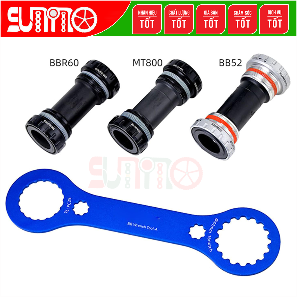 Cảo chén cốt giữa trục rỗng TOOPRE thân nhôm xi màu