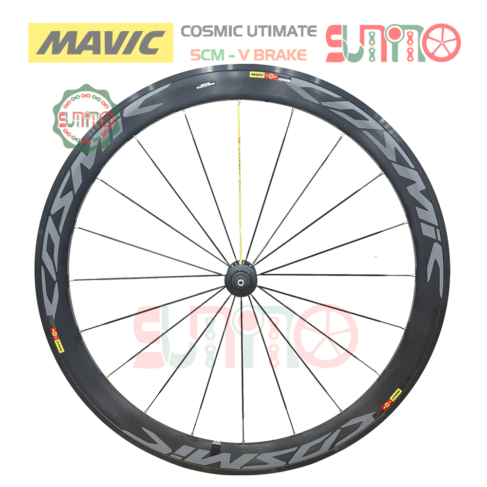 Vành bộ nhôm 5cm xe đạp road MAVIC Cosmic Utimate hub QR áo carbon cối thả HG thắng vành