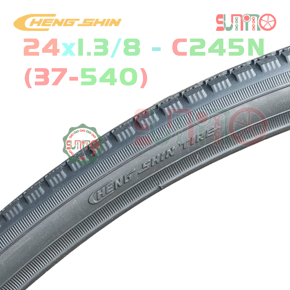Vỏ xe đạp tanh thép CHENGSHIN 24x1.3/8(37-540) C245N gắn xe đạp phổ thông