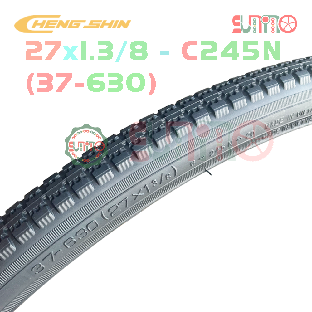 Vỏ xe đạp tanh thép CHENGSHIN 27x1.3/8(37-630) C245N gắn xe đạp phổ thông