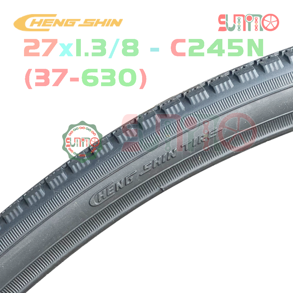 Vỏ xe đạp tanh thép CHENGSHIN 27x1.3/8(37-630) C245N gắn xe đạp phổ thông