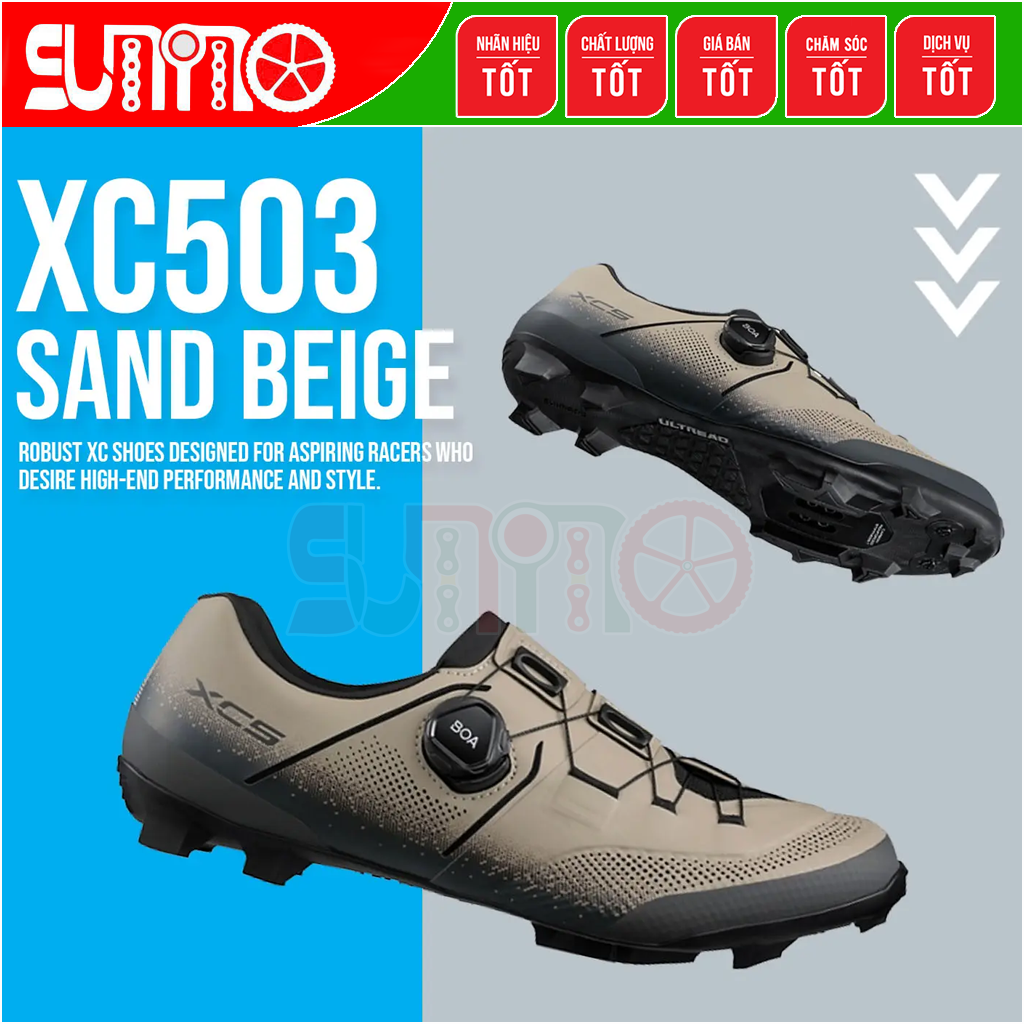 Giày can đạp xe mtb SHIMANO XC503 Wide fullbox chính hãng