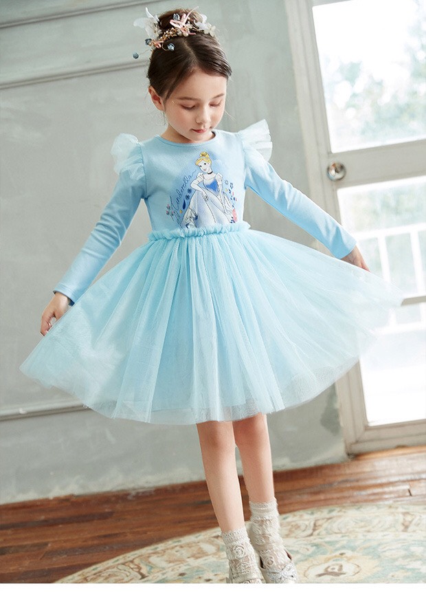 Trang phục Disney Frozen 2 Váy công chúa cho bé gái Lễ hội sinh nhật dài  tay màu xanh cho trẻ em Cosplay Nữ hoàng tuyết Elsa Anna Quần áo | Lazada.vn