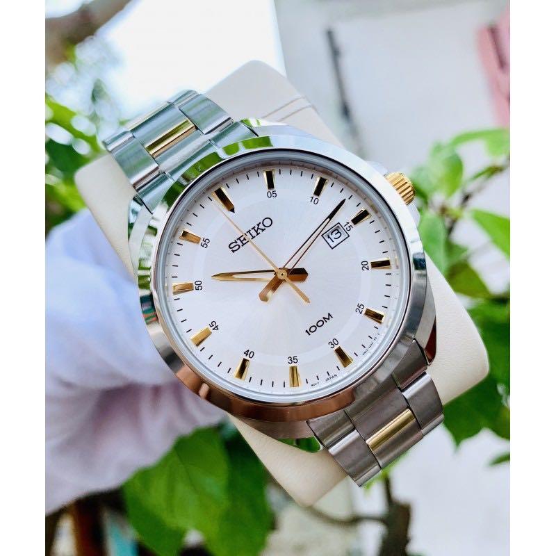 Đồng Hồ Nam Dây Thép SEIKO Quartz SUR211P1 | Kính Hardlex