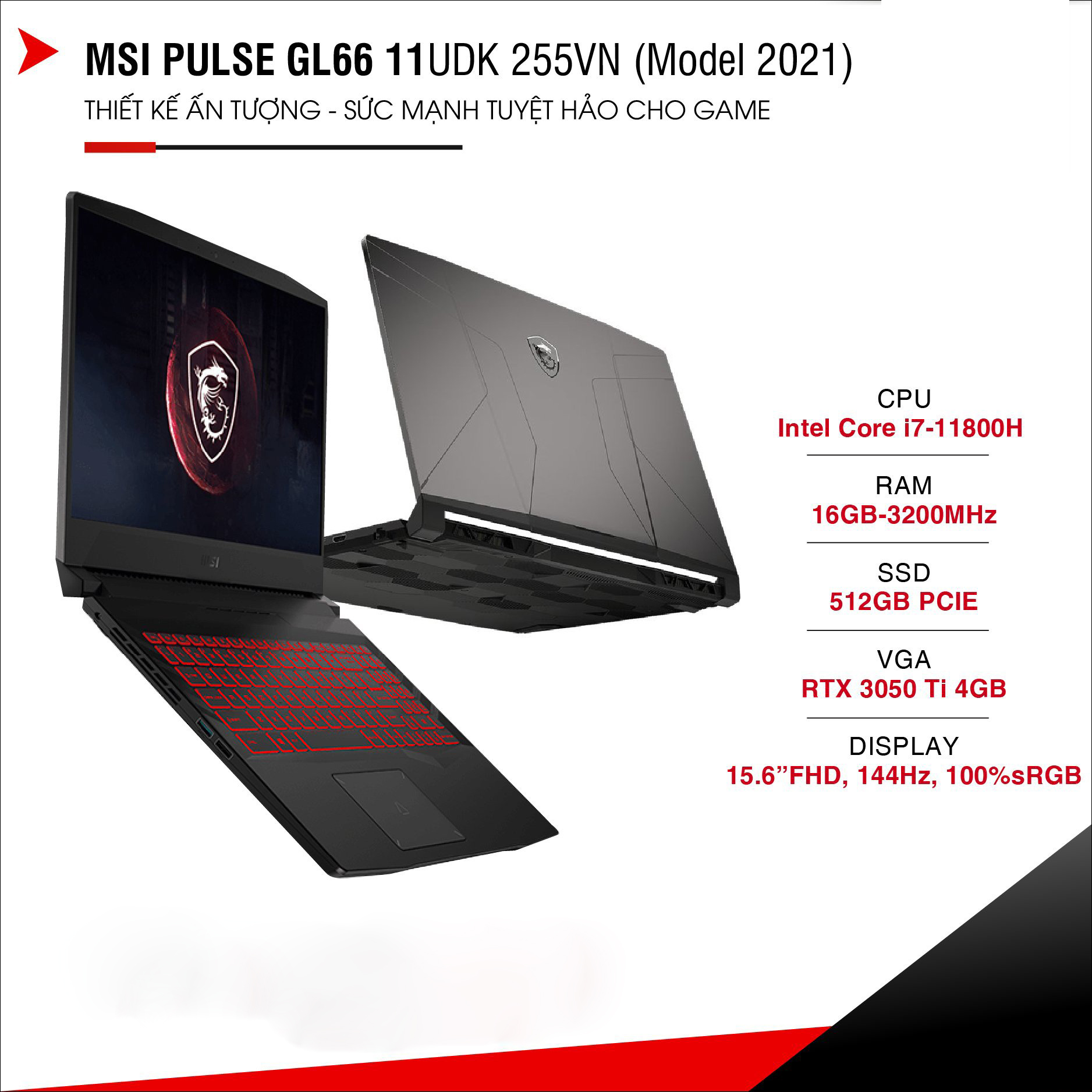 Đánh giá nhanh chiếc laptop MSI Pulse GL66 Model 2021