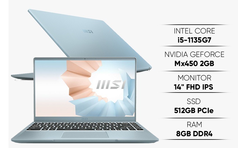 Đánh giá Laptop MSI Modern 14 B11SB (074VN) (2020) Mỏng Nhẹ