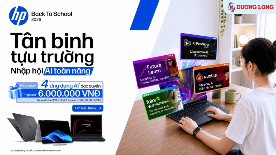 Chương trình Ưu đãi HP Back To School 2026: Tân binh tựu trường - Nhập hội AI toàn năng