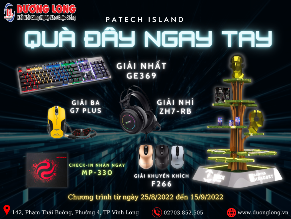 PATECH ISLAND CHECK-IN LIỀN TAY, NHẬN NGAY QUÀ KHỦNG