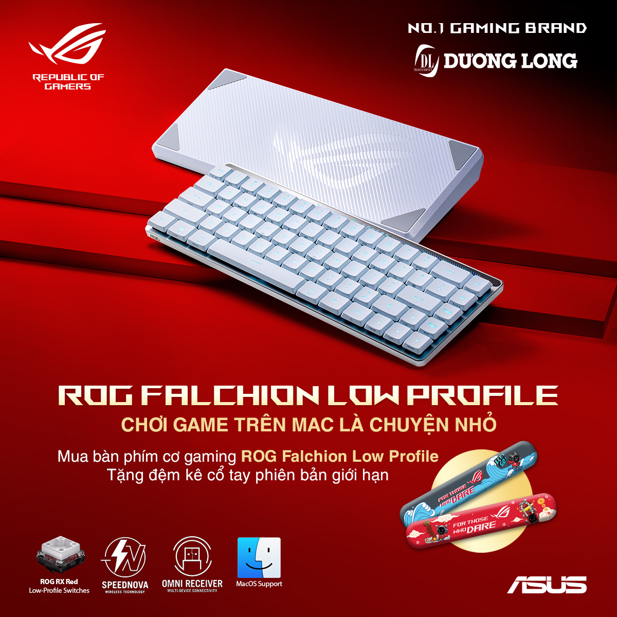 ROG FALCHION LOW PROFILE – CHƠI GAME TRÊN MAC LÀ CHUYỆN NHỎ