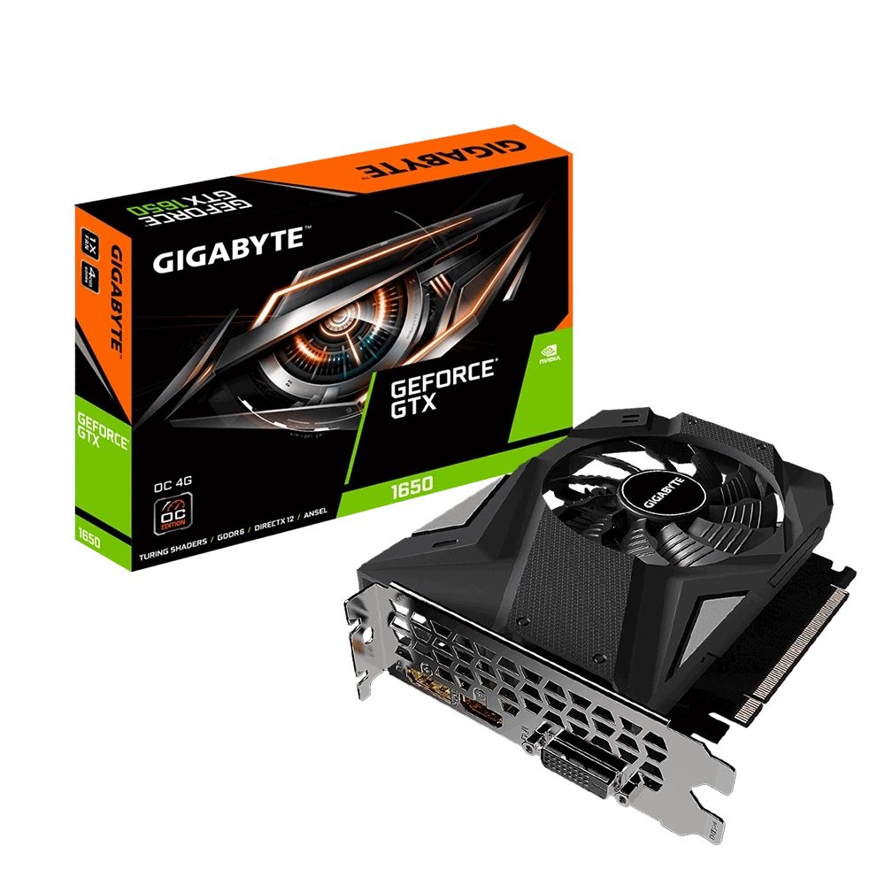 VGA Gigabyte GeForce® GTX 1650 D6 OC (GV-N1656OC-4GD)