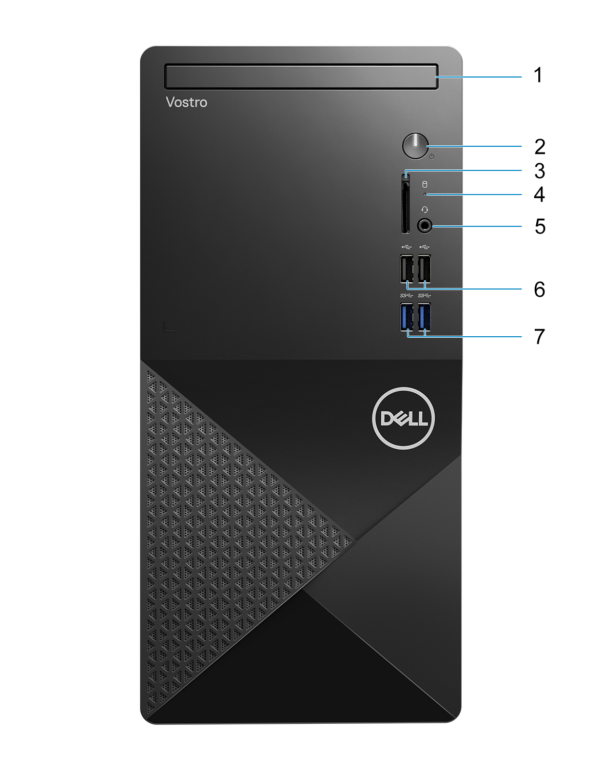 Máy tính để bàn Dell Vostro 3020 Tower (i3-13100 | 8GB | 256GB SSD