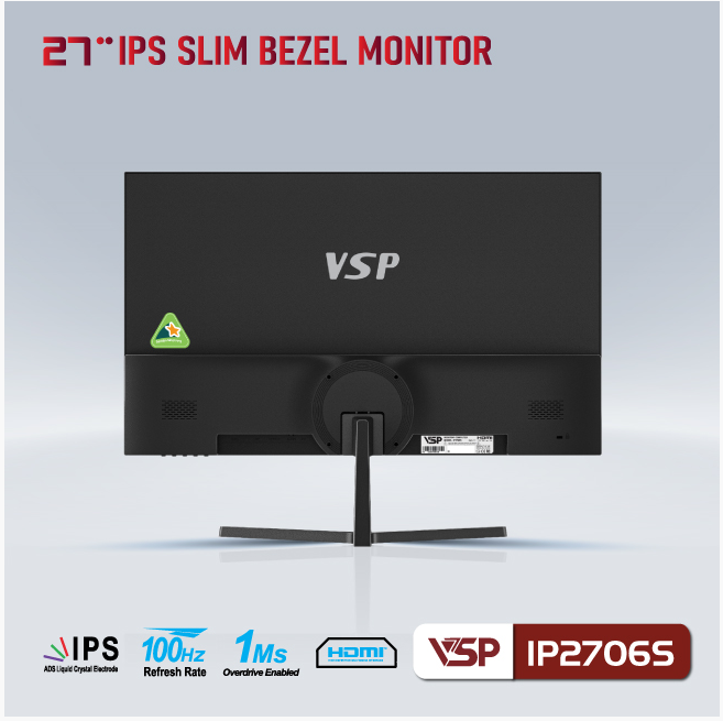 Màn hình VSP IPS 27inch tràn viền IP2706S 100Hz