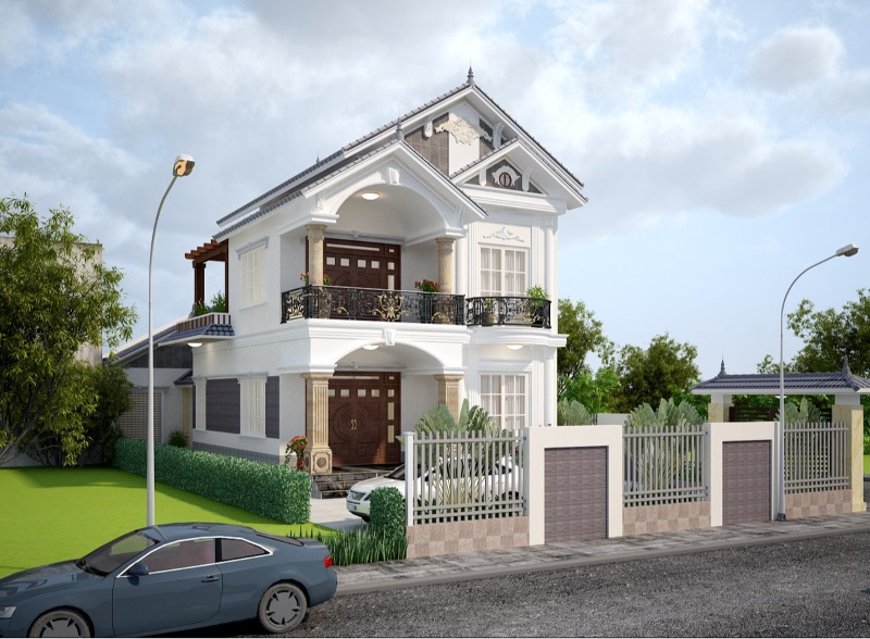 Mẫu thiết kế nhà biệt thự 2 tầng 100m2 đẹp, sang trọng nhất