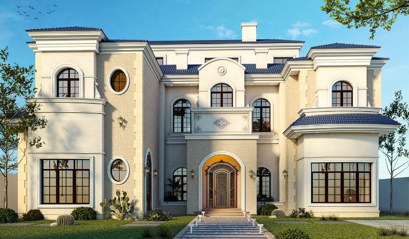Mẫu nhà biệt thự 2 tầng đẹp hiện đại từ 3 đến 6 phòng ngủ  LOUIS