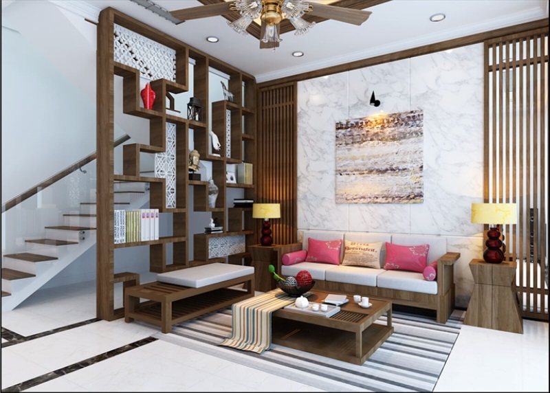 Thiết kế phòng khách biệt thự đẹp với những đồ nội thất sang trọng