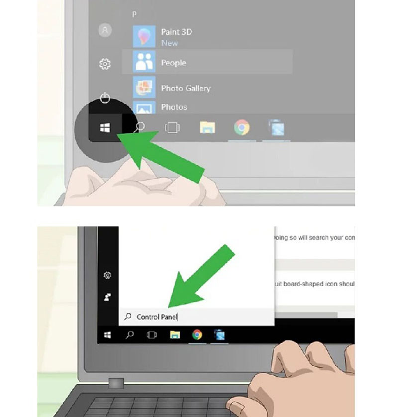 Mở Control Panel