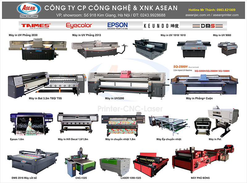 Asean JSC là đơn vị phân phối máy in vải cuộn trực tiếp chính hãng