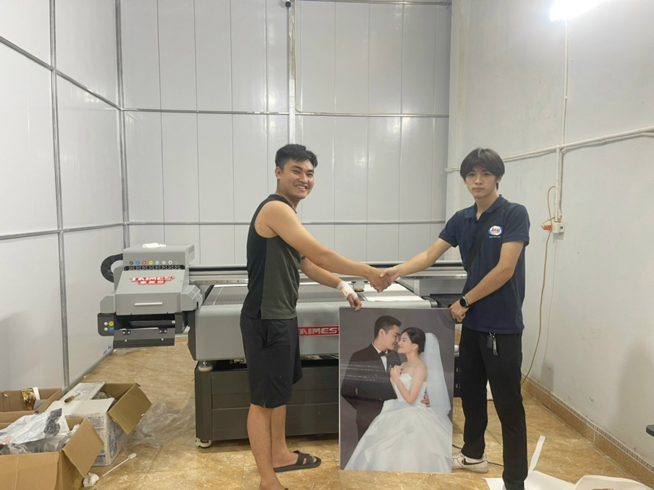Bàn giao máy in Taimes 1212 tại Hà Tĩnh