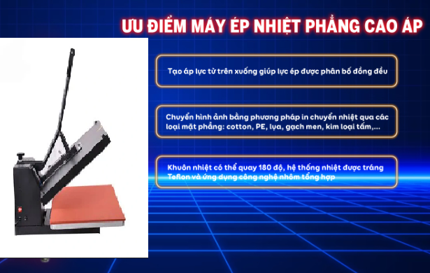 Ưu điểm của máy ép nhiệt phẳng