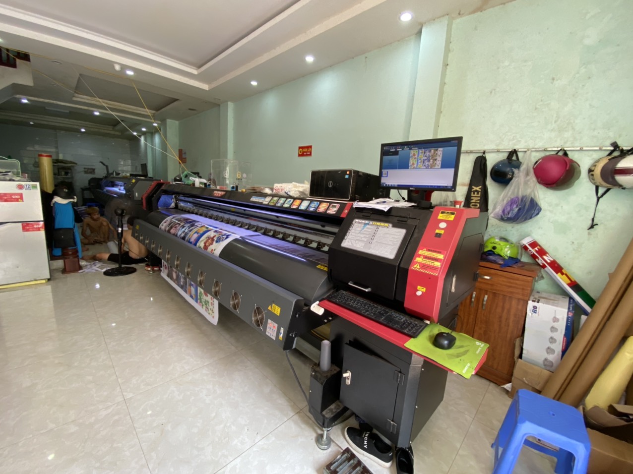 Lắp đặt máy in bạt khổ lớn 3m2 Taimes T5S cho Công ty quảng cáo Thái Bình Dương tại Hà Nội