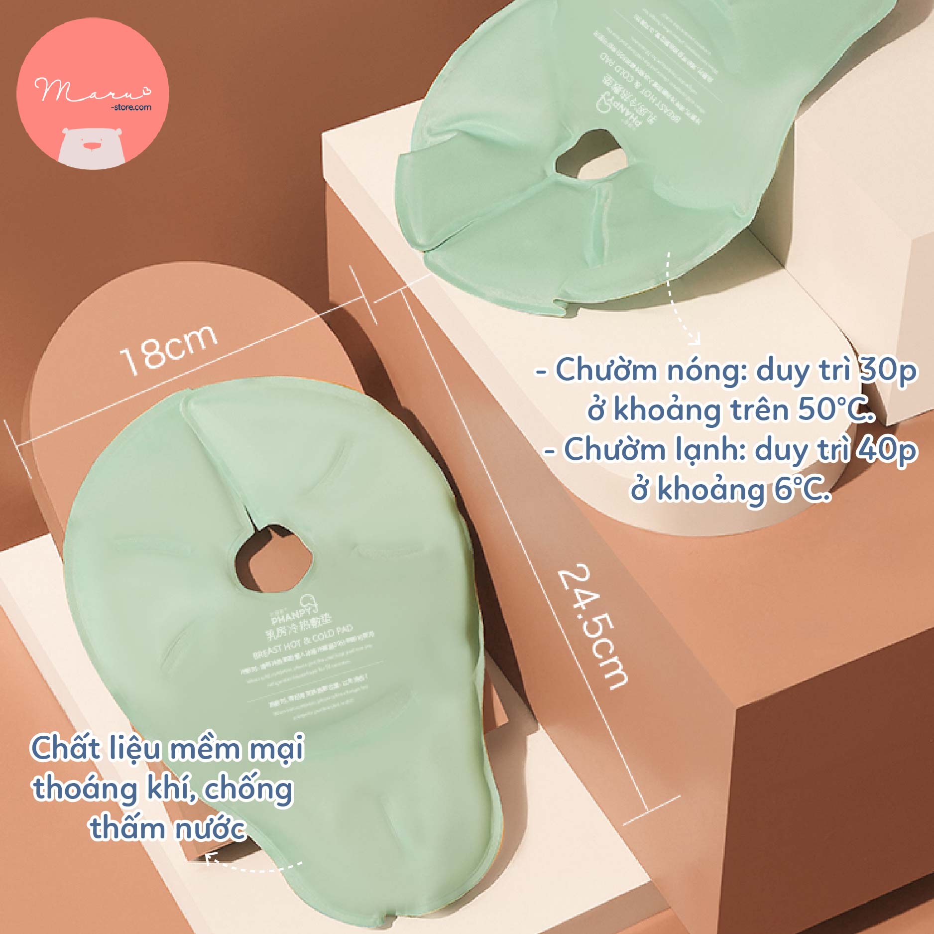 Chườm ngực nóng lạnh chống tắc tia sữa