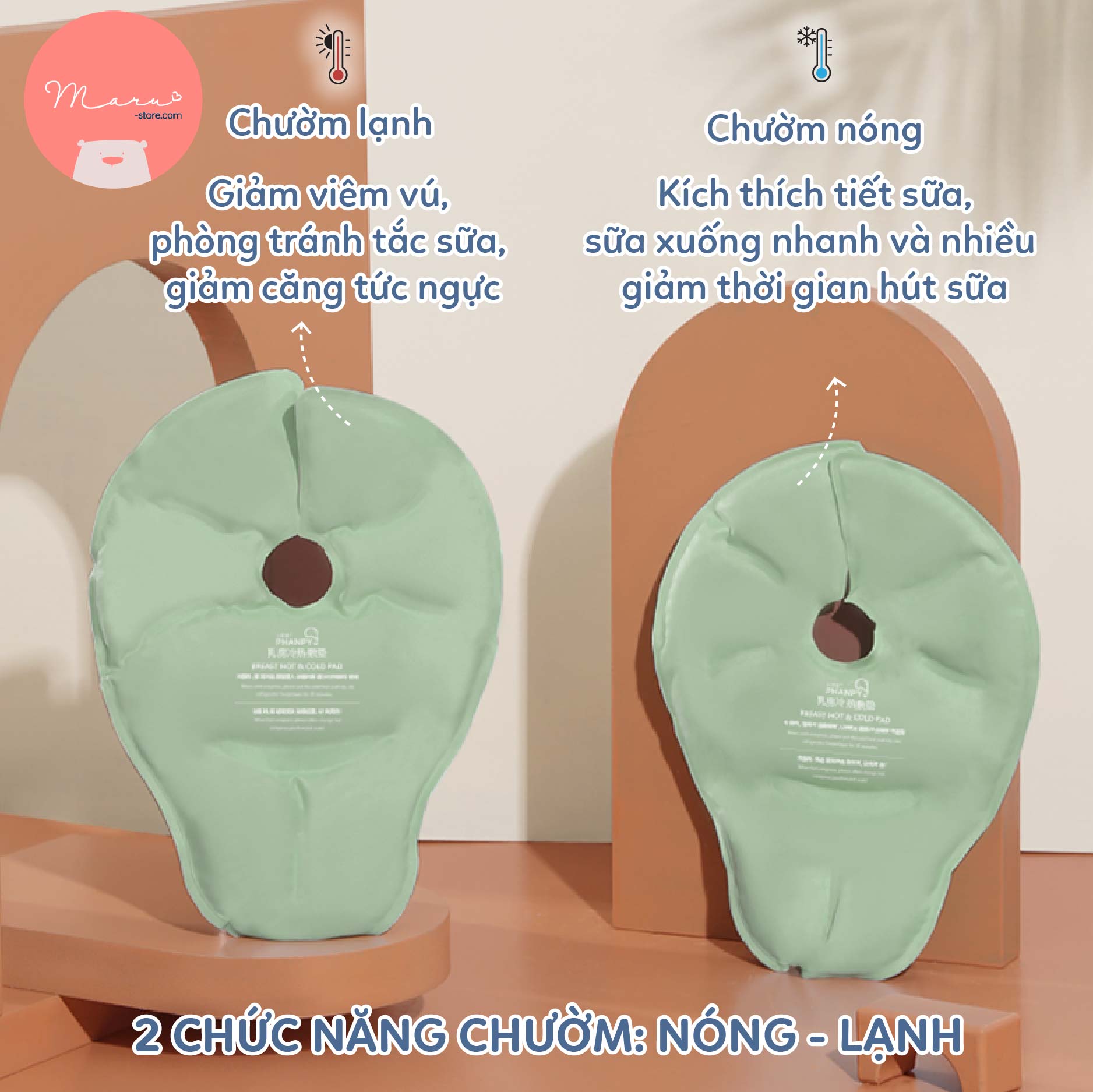 Chườm ngực nóng lạnh chống tắc tia sữa