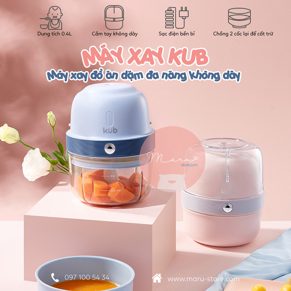 máy xay đồ ăn dặm dùng pin KUB