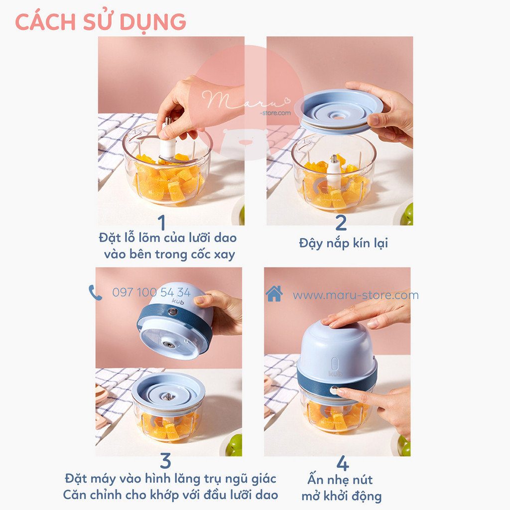 xay đồ ăn dặm cho bé như thế nào