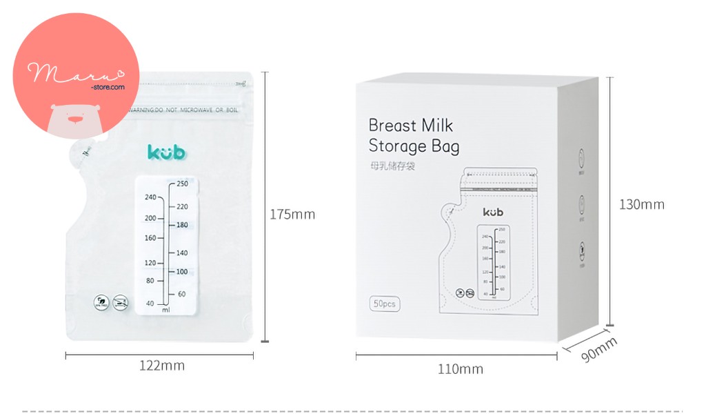 túi trữ sữa 250ml của KUB