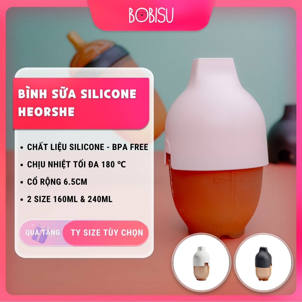 Bình sữa silicon | HEORSHE