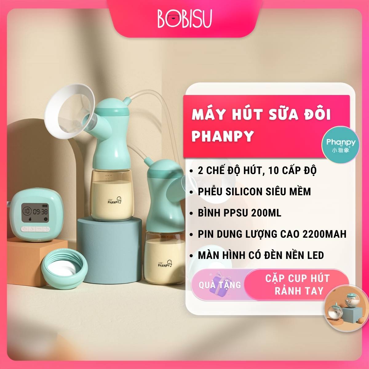 Máy hút sữa đôi | PPSU | PHANPY