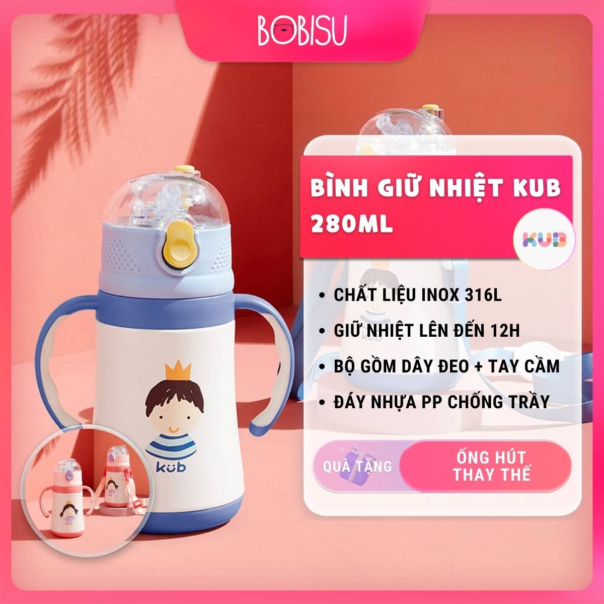 Bình giữ nhiệt inox 316 | 280ml | KUB