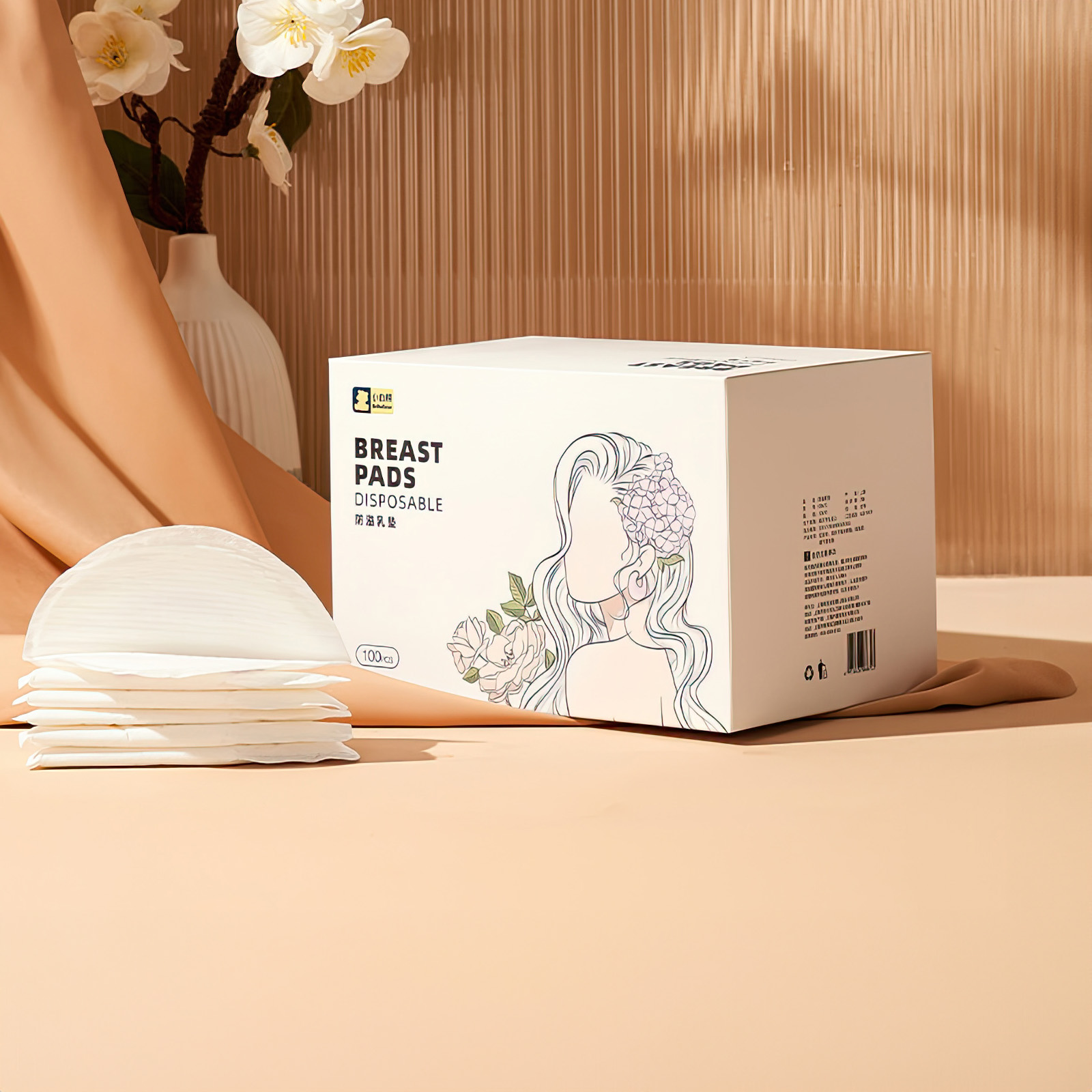 SNOWBEAR | Tấm Lót Thấm Sữa Siêu Mỏng, Thoáng Khí, Chống Tràn [Hộp 30 Và 100 Miếng]