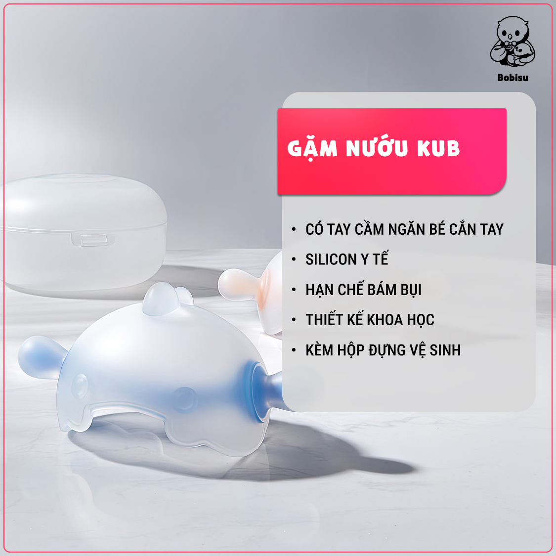 KUB | Gặm Nướu Cho Bé Dạng Đeo Tay Bằng Silicon Kháng Khuẩn, Mềm Mại