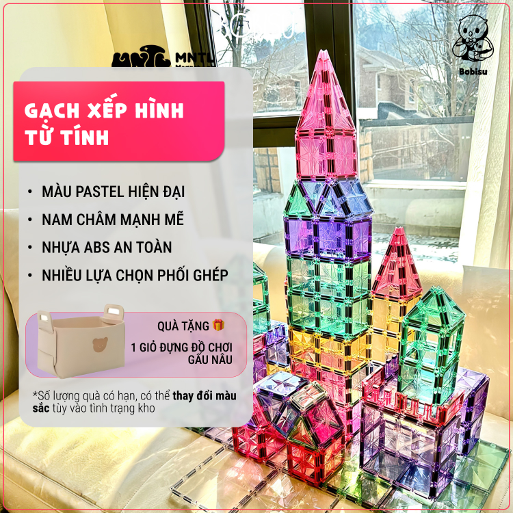 MNTL | Đồ Chơi Xếp Hình Nam Châm Kích Thích Sáng Tạo Cho Bé Bằng Nhựa ABS An Toàn