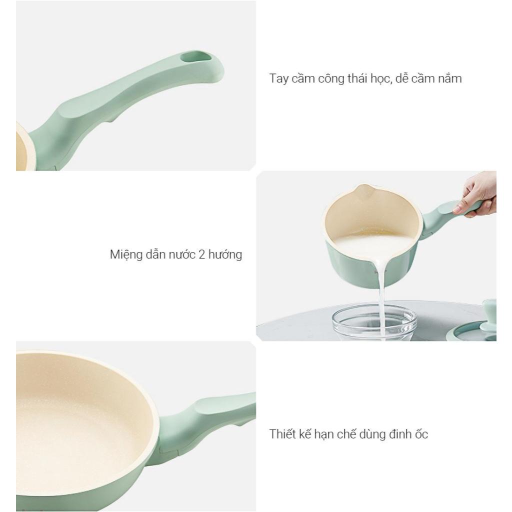 KUB | Bộ Nồi Và Chảo Chống Dính Vân Đá Maifan Cao Cấp [Tặng Khay Trữ Silicon KUB]