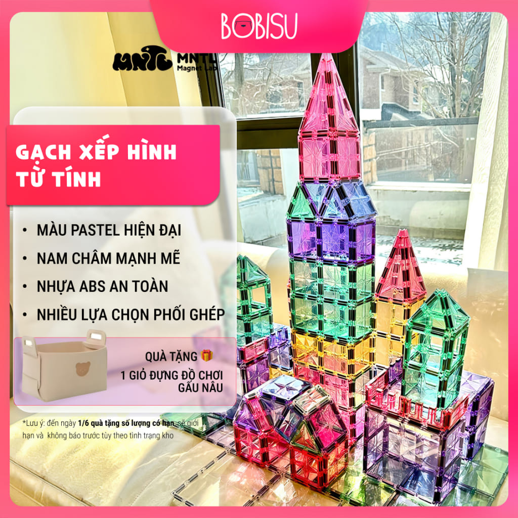 MNTL | Đồ Chơi Xếp Hình Nam Châm Kích Thích Sáng Tạo Cho Bé Bằng Nhựa ABS An Toàn