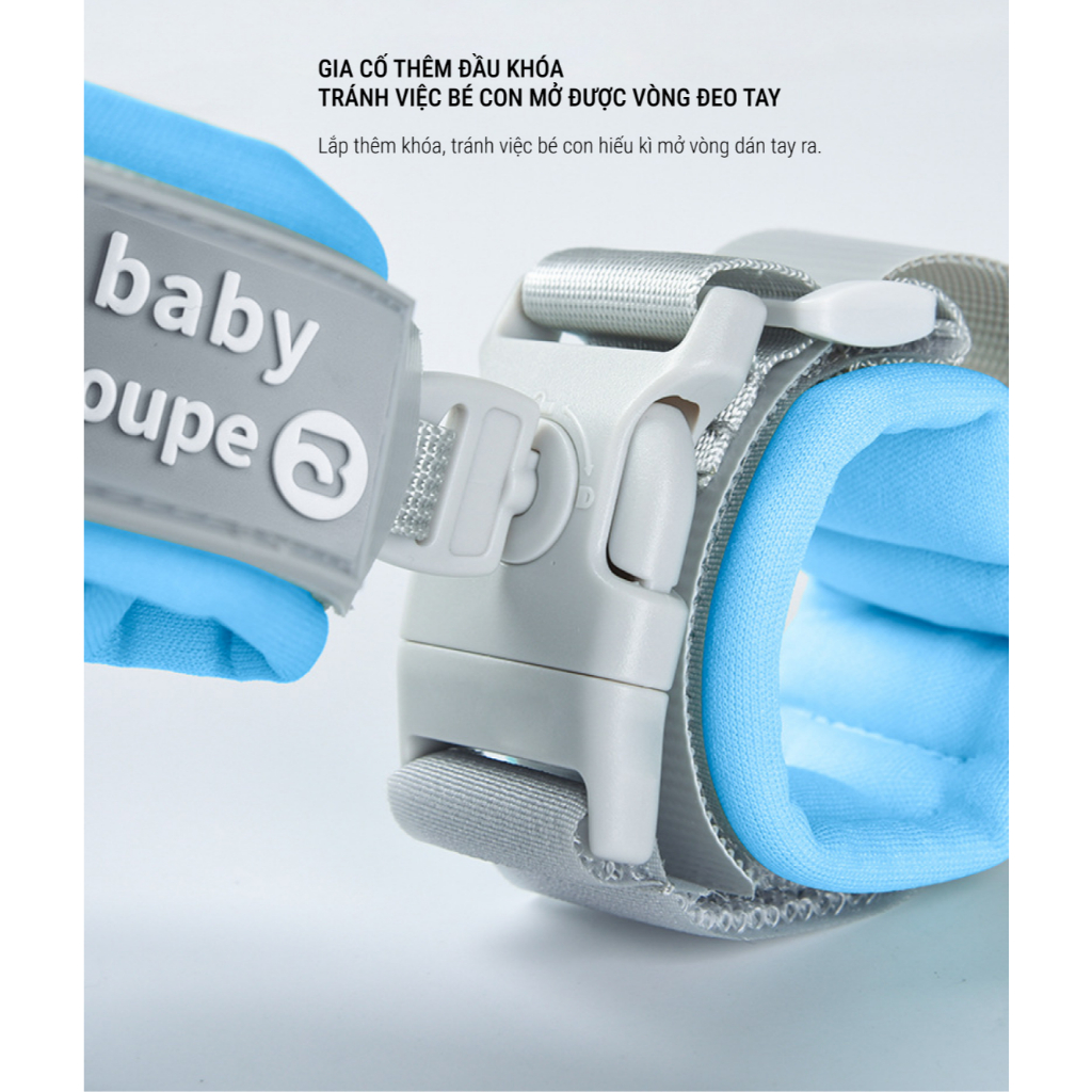 BABYCOUPE | Dây Dắt Trẻ Đi Dạo Chống Lạc, Chống Cắt 2 Trong 1 An Toàn Siêu Bền, Dây Dài 2.5M