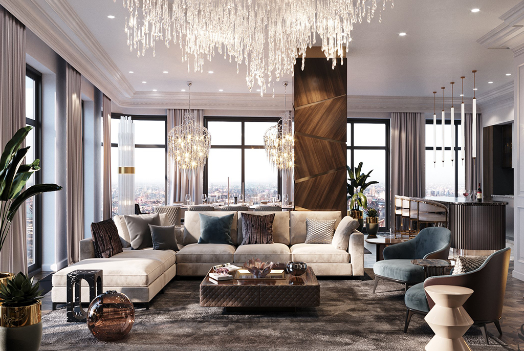 mẫu thiết kế nội thất phòng khách 5