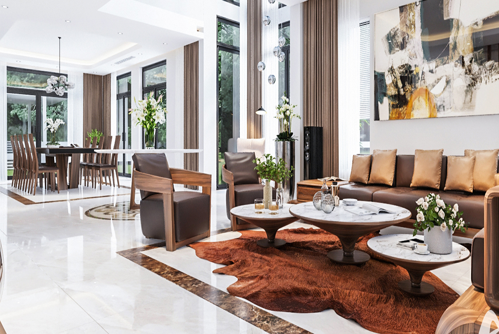 mẫu thiết kế nội thất phòng khách 3