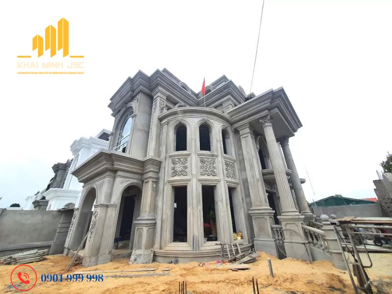  Thi công biệt thự phần thô và nhân công hoàn thiện