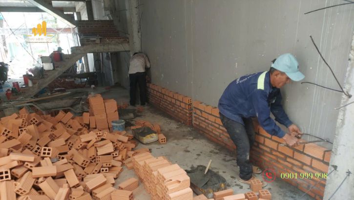   Xây phần thô - công đoạn quan trọng nhất trong quá trình thi công